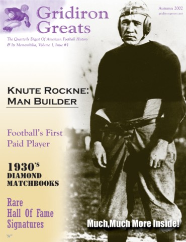 Gridiron Greats Issue 1 cover